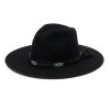 Stetson Women's Helix Flat Brim Wool Felt Black Western Hat (XWHELX-133607) Black Hats & Caps Stetson