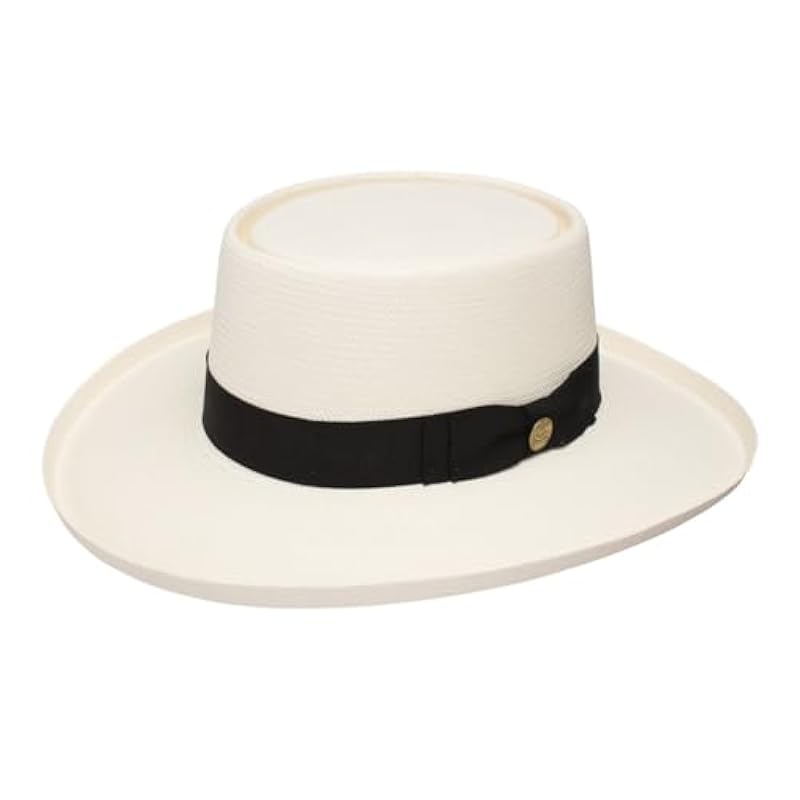 Stetson Stetson Colonel Shantung Straw Gambler Hat Natural ‎mens Hats & Caps