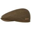 Stetson Waxed Organic Cotton Flat Cap Men - Made in The EU Brown Stetson ‎mens Hats & Caps