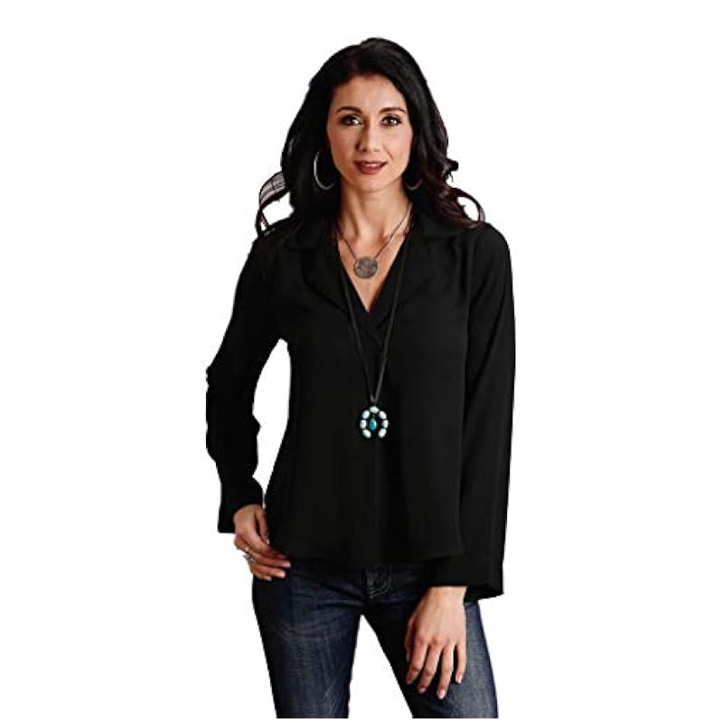 Stetson Apparel Womens V Neck Blouse S Black Stetson ‎womens Tops, Tees & Blouses