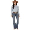 Stetson Women's Embroidered Schiffli Paisley Long Sleeve Snap Western Shirt Blue Small Stetson ‎womens Tops, Tees & Blouses