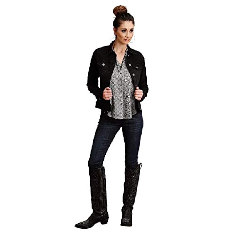 Stetson Stetson Western Shirt Womens L/S Aztec Geo S Black 11-050-0590-0105 BL ‎womens Tops, Tees & Blouses