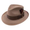 ‎mens Hats & Caps Stetson Stetson Mens Wool Felt Whippet Fedora Hat Camel