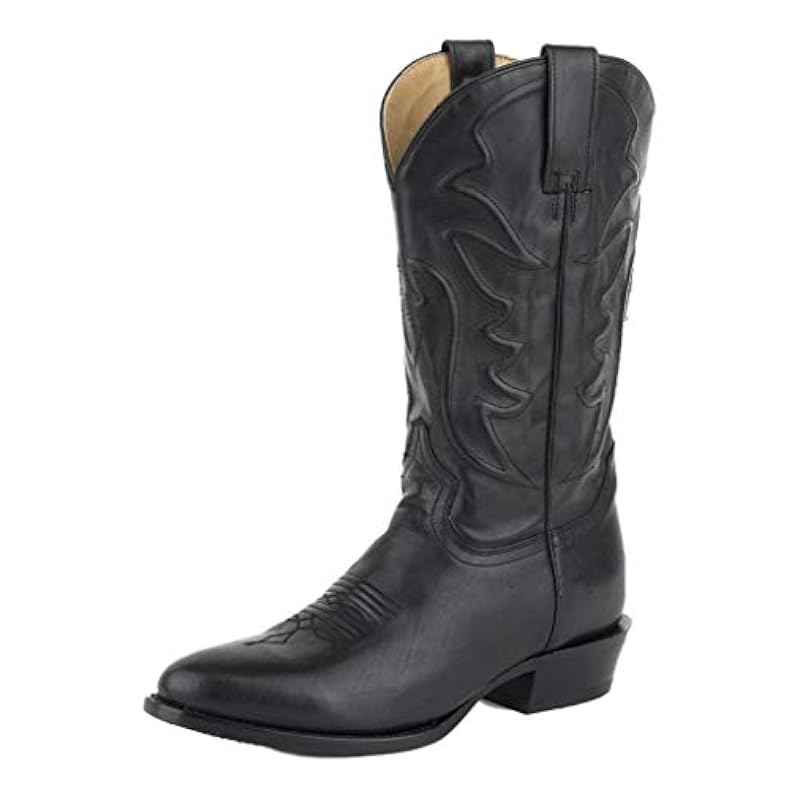 Stetson Boots ‎mens Stetson Men's Ames Corded Shaft Western Boot Round Toe Black 12 D(M) US