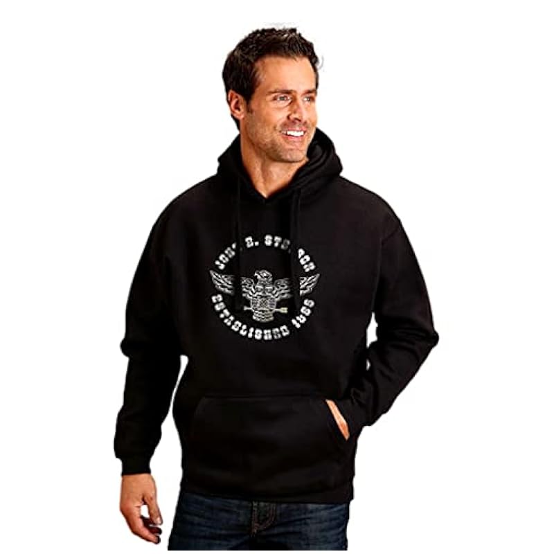 Stetson Active ‎men Stetson Western Sweatshirt Mens Fleece M Black 11-097-0562-0906 BL