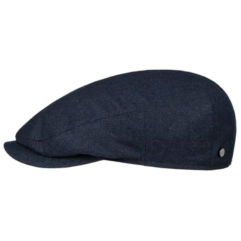 ‎mens Hats & Caps Stetson Stetson Classic Herringbone Flat Cap Men - Made in Germany Blue