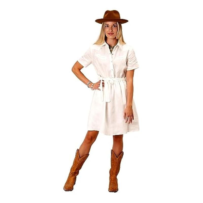 Stetson Stetson Western Dress Women S/S Shirt Belt S White 11-057-0592-0517 WH ‎womens Dresses