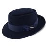 Stetson Stetson Cranston Wool Felt Porkpie Hat Navy ‎mens Hats & Caps