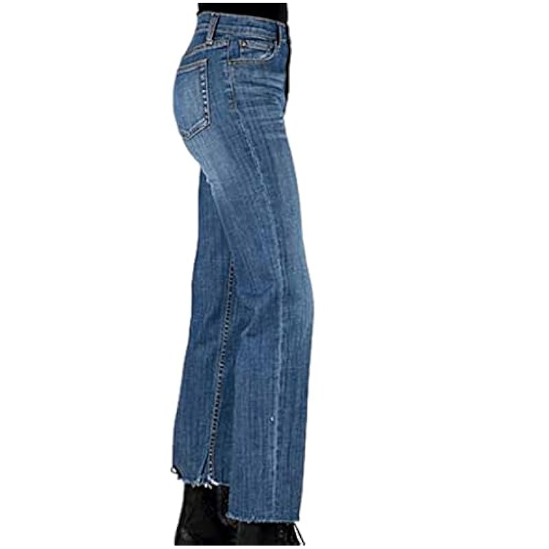 ‎womens Jeans Stetson Stetson Womens 11-054-0915-3000 PLAIN BACK PKT HIGHRISE STRAIGT CROP 8 R Denim