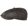 Stetson Hatteras Goat Suede Flat Cap Men | Made in Germany Anthracite Stetson ‎mens Hats & Caps