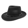 Stetson Hats & Caps ‎unisex-ad Stetson Cruiser Crushable Wool Felt Fedora Hat Black