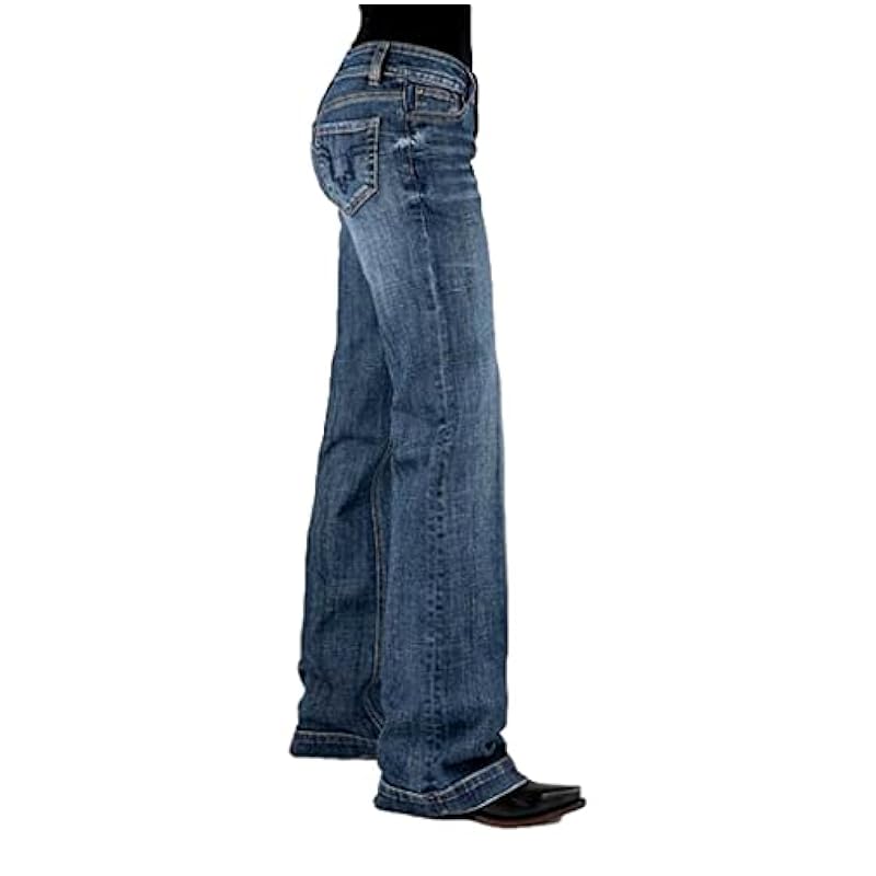 Stetson Jeans ‎womens Stetson Western Jeans Womens Low Rise 8 Long Blue 11-054-0214-0812 BU