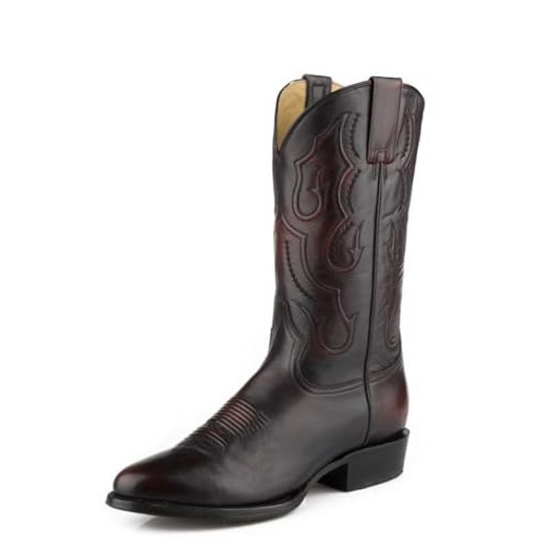 Stetson Mens Carlisle Embroidered Round Toe Casual Boots Mid Calf - Black - Size 8.5 D Stetson ‎mens Boots