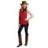 Stetson Western Shirt Womens Sleeveless L Red 11-037-0514-2038 RE ‎womens Tops, Tees & Blouses Stetson