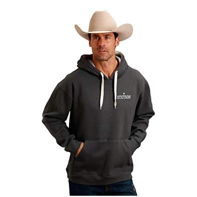 Stetson Stetson Western Sweatshirt Mens Hoodie Blue 11-097-0562-0884 BU Blue ‎men Fashion Hoodies & Sweatshirts