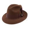 Stetson Stetson Mens Frederick Fedora Hat Mink Hats & Caps