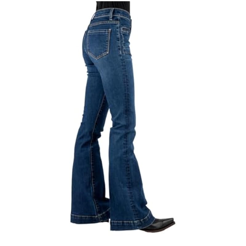 Stetson Jeans ‎womens Stetson Western Jeans Womens Flare 18 Long Blue 11-054-0921-2419 BU