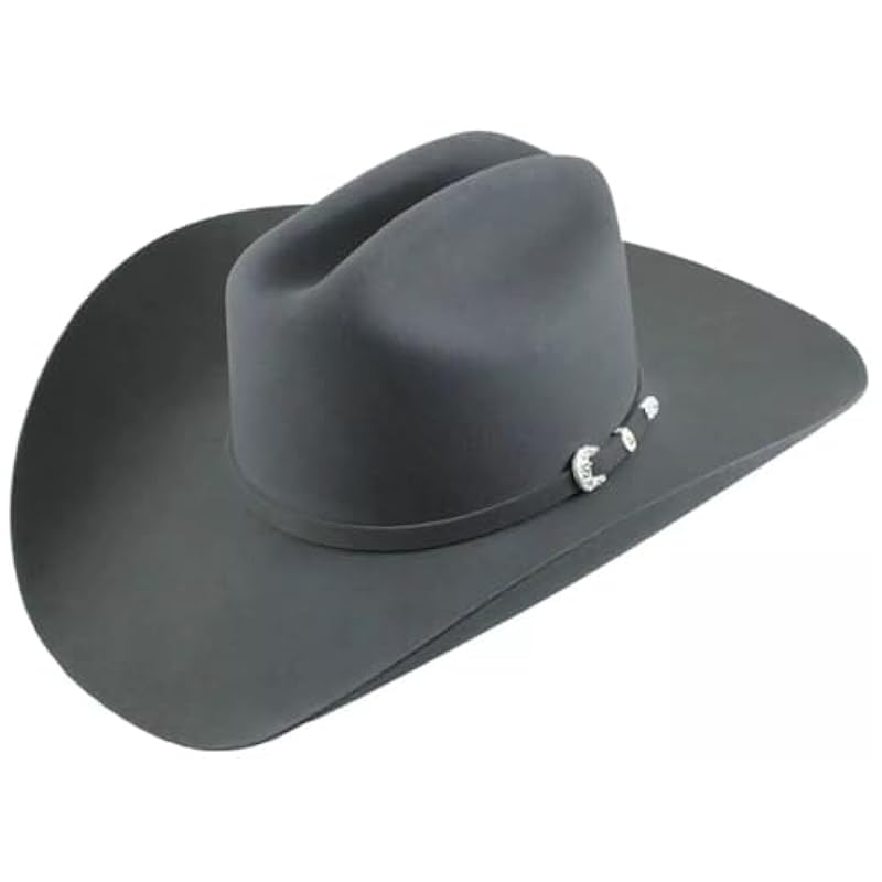 Stetson Brenham 4X Felt San Angelo Collection Cowboy Hat Ivory 4" Brim Granite Grey ‎mens Hats & Caps Stetson