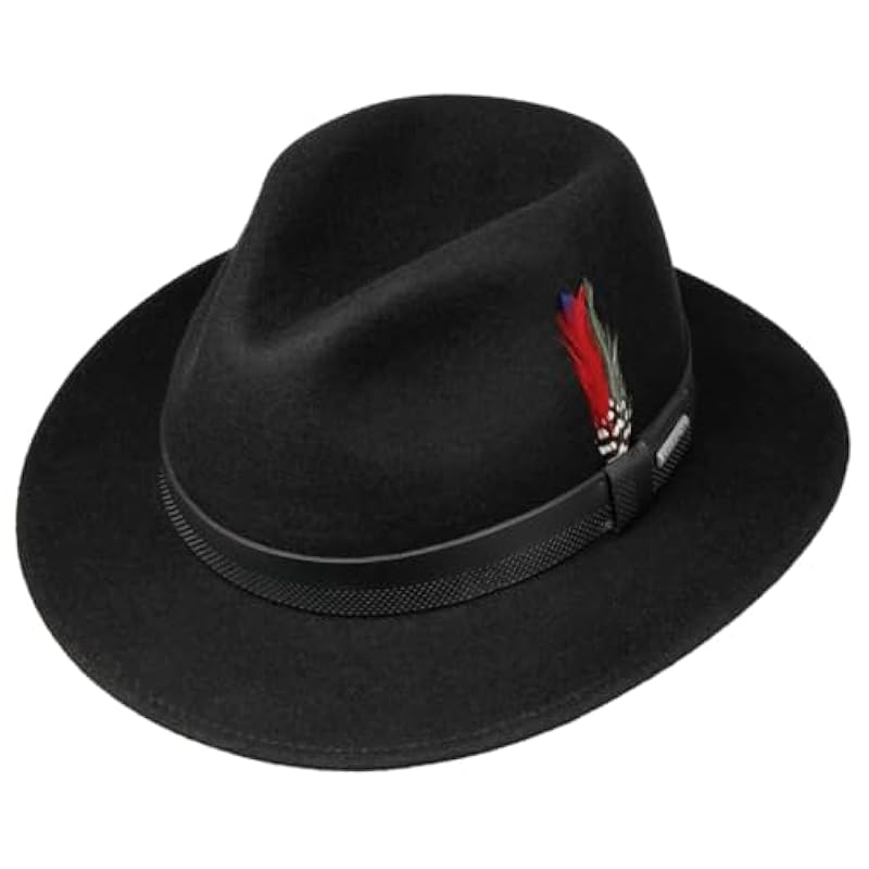 Stetson Hats & Caps ‎mens Stetson Gorham Traveller Wool Hat Men - Made in The EU Black