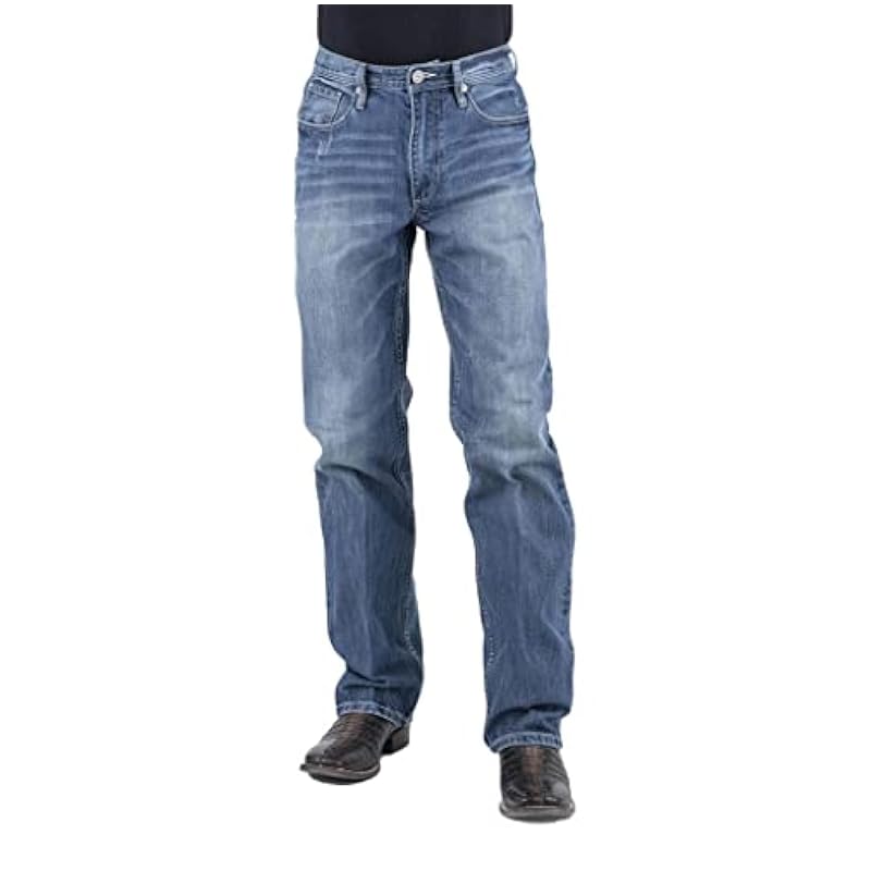 ‎mens Jeans Stetson Stetson Western Jean Mens Relaxed 32 X 30 Med Wash 11-004-1520-4068 BU