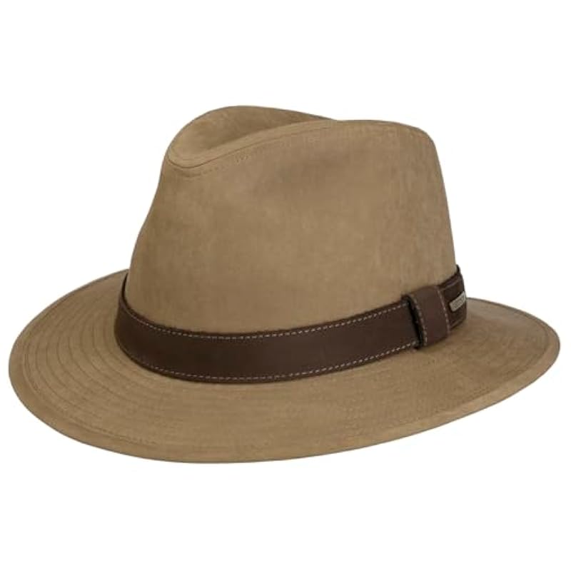 Stetson Stetson Waxed Traveller Cloth Hat Men - Oatmeal ‎mens Hats & Caps