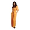 ‎womens Sweaters Stetson Stetson Womens Gold Polyester Crepe V-Neck S/S Jumper S