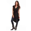 Stetson Stetson 1580 Rayon Twill Low V-Neck Top Black Large ‎womens Tops, Tees & Blouses