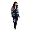 ‎womens Sweaters Stetson Stetson Women's Southwestern Print Shawl Cardigan Blue Medium US