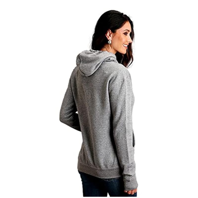 Stetson Western Sweatshirt Womens Est L Gray 11-098-0562-7094 GY ‎womens Active Stetson