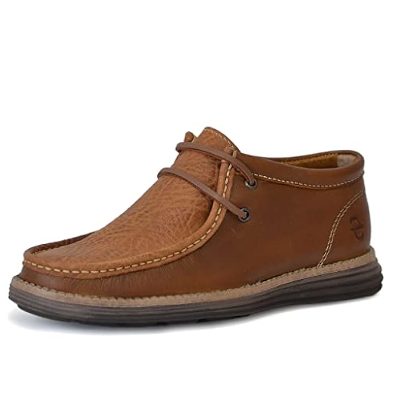 Stetson Men's Wyatt Oiled Bullhide Vamp Lace-Up Casual Chukka Shoes Moc Toe Tan 11 D ‎mens Boots Stetson
