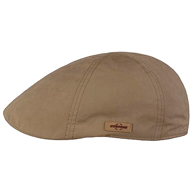 ‎mens Hats & Caps Stetson Stetson Texas Waxed Cotton WR Flat Cap Men - Beige