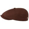 Stetson Stetson Hatteras Waxed Cotton WR Flat Cap Men - Brown ‎mens Hats & Caps