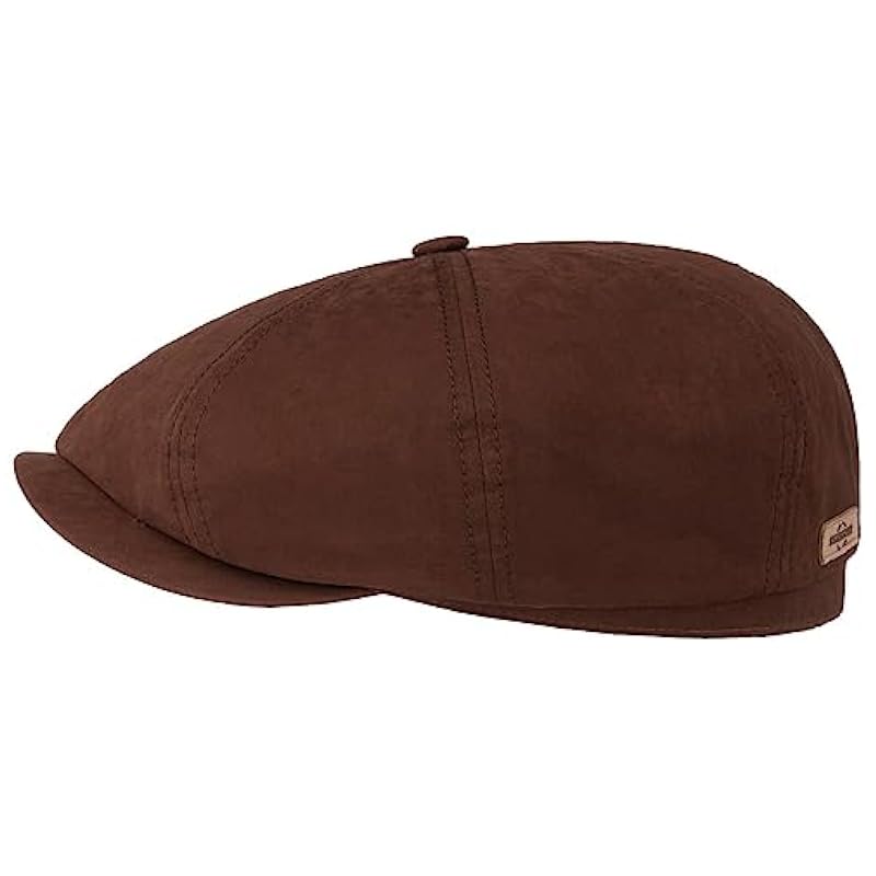 Stetson Hats & Caps ‎mens Stetson Hatteras Waxed Cotton WR Flat Cap Men - Brown