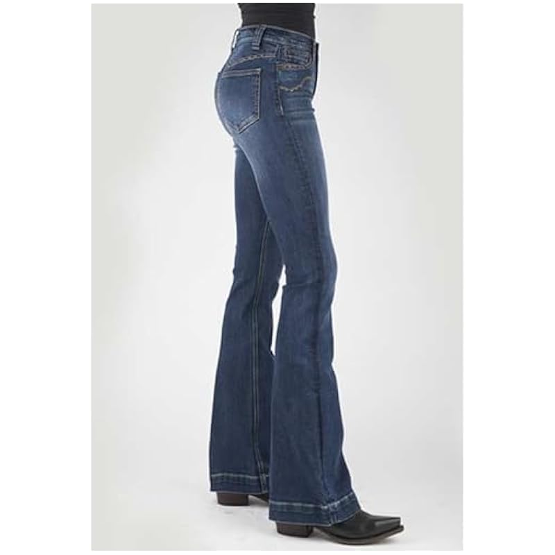 ‎womens Jeans Stetson Stetson Women's 816 Classic Light Wash Bootcut Jeans - 11-054-0816-1319 Bu Blue