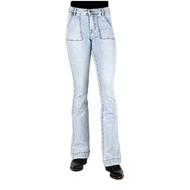 Stetson Stetson Western Jeans Womens Acid 16 Reg Blue 11-054-0921-2416 BU ‎womens Jeans