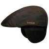 Stetson Old Cotton Flat Cap with Ear Flaps Men - Brown Stetson ‎mens Hats & Caps