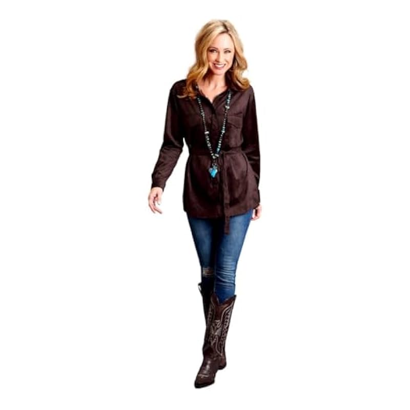 Stetson Western Shirt Womens L/S Button L Brown 11-050-0539-0125 BR ‎womens Tops, Tees & Blouses Stetson