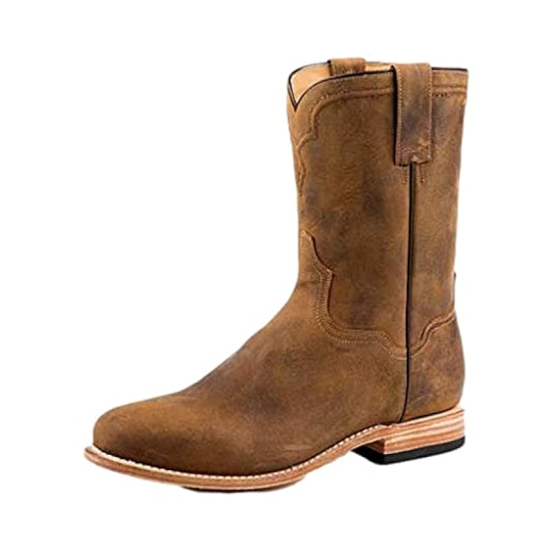Stetson Boots ‎mens Stetson Men's Puncher Oiled Vamp Western Roper Boot Round Toe Brown 9.5 D