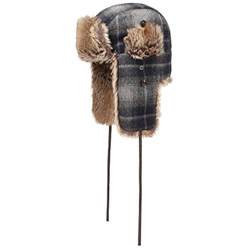 Stetson Hats & Caps ‎mens Stetson Lambswool Check Aviator Hat Men Blue 7 1/4-7 3/8