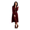 Stetson Western Dress Womens L/S Ditzy M Wine 11-057-0590-7047 WI ‎womens Dresses Stetson