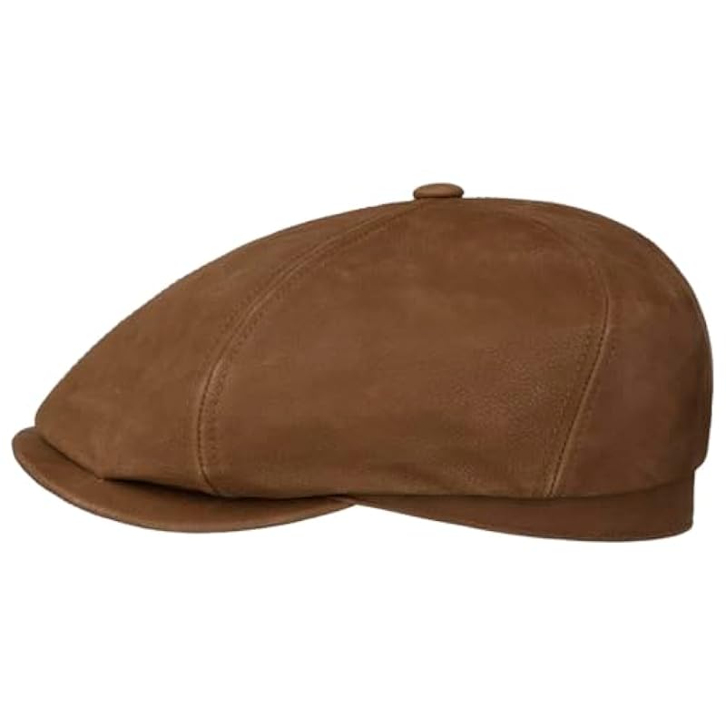 Stetson 6 Panel Calf Leather Flat Cap Men - Brown ‎mens Hats & Caps Stetson