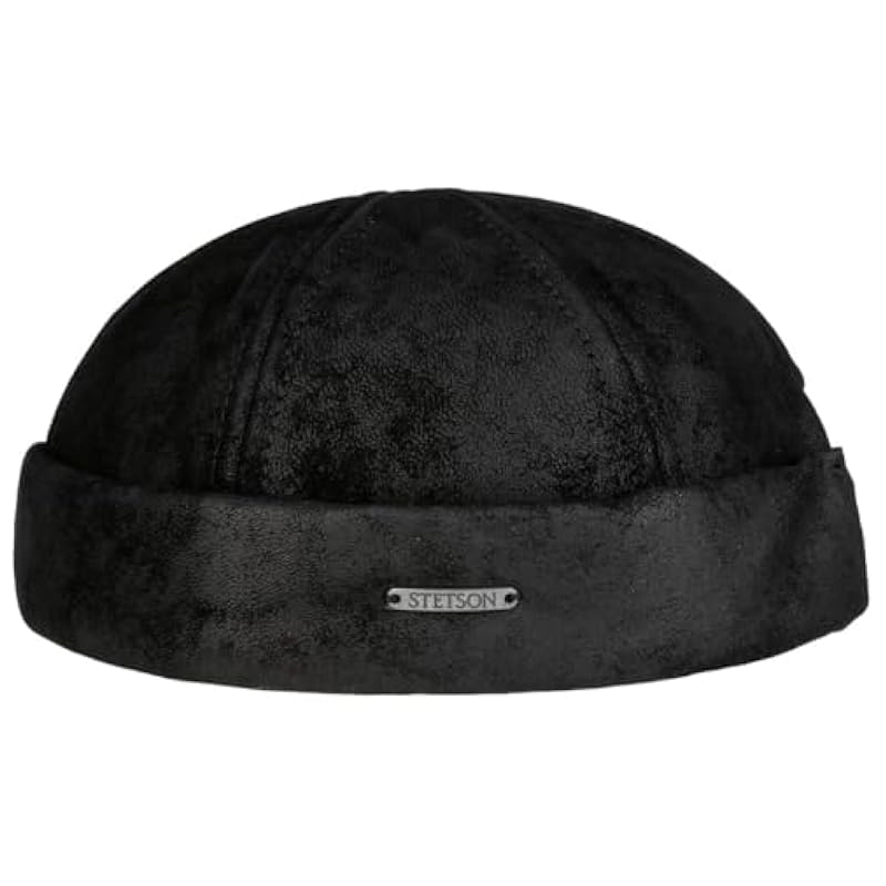 Stetson Pigskin Docker Hat Men - Made in The EU Black ‎mens Hats & Caps Stetson