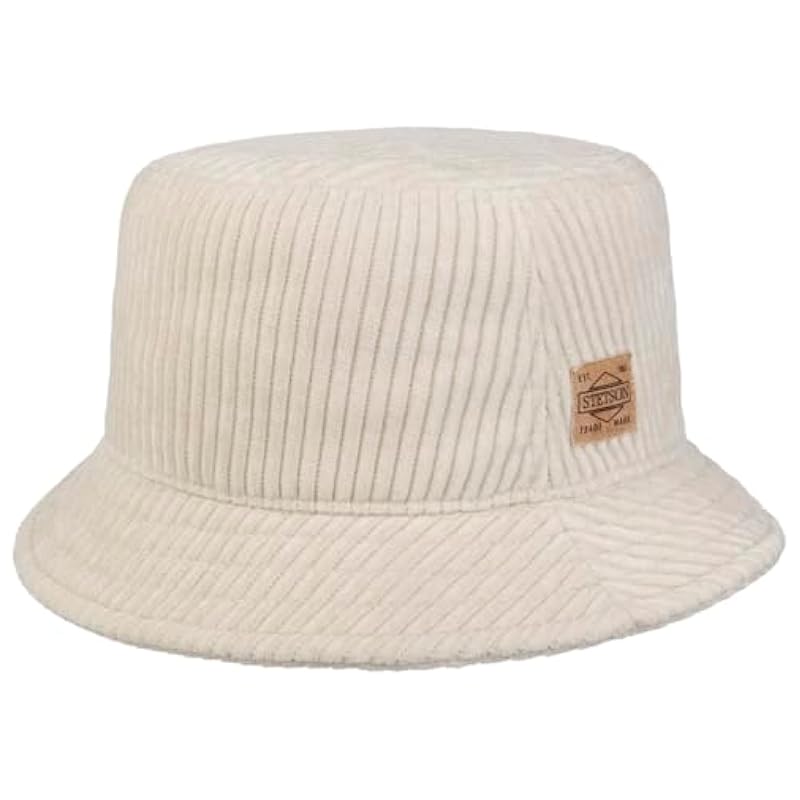 ‎womens Hats & Caps Stetson Stetson Jersey Corduroy Bucket Cloth Hat Women/Men - Made in The EU Cream White