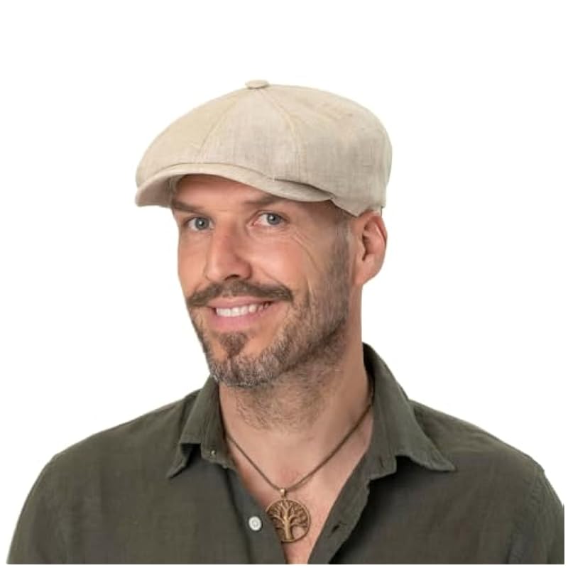 Stetson Hatteras Linen Newsboy Cap Women/Men | Made in The EU Dark Green Stetson ‎mens Hats & Caps
