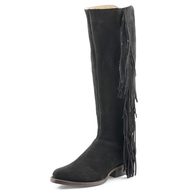 Stetson Stetson Women's Dani Suede Tall Western Boot Snip Toe Black 9 M US ‎womens Boots