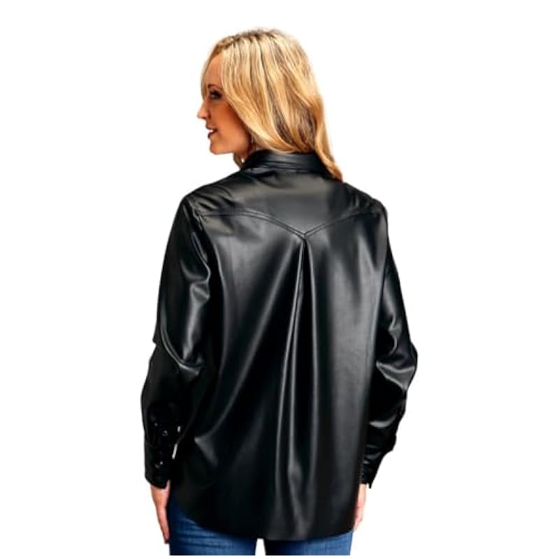 Stetson Western Shirt Womens Faux L/S S Black 11-050-0539-7052 BL Stetson ‎womens Tops, Tees & Blouses