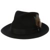 Stetson Men's Downs Royal Quality Fur Felt Hat Black ‎mens Hats & Caps Stetson
