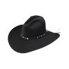 Stetson Men's 4X Broken Bow Buffalo Felt Cowboy Hat Black 7 1/2 Stetson ‎unisex-ad Hats & Caps