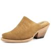 ‎womens Mules & Clogs Stetson Stetson Women's Reed Suede Mules Tan 9 M US