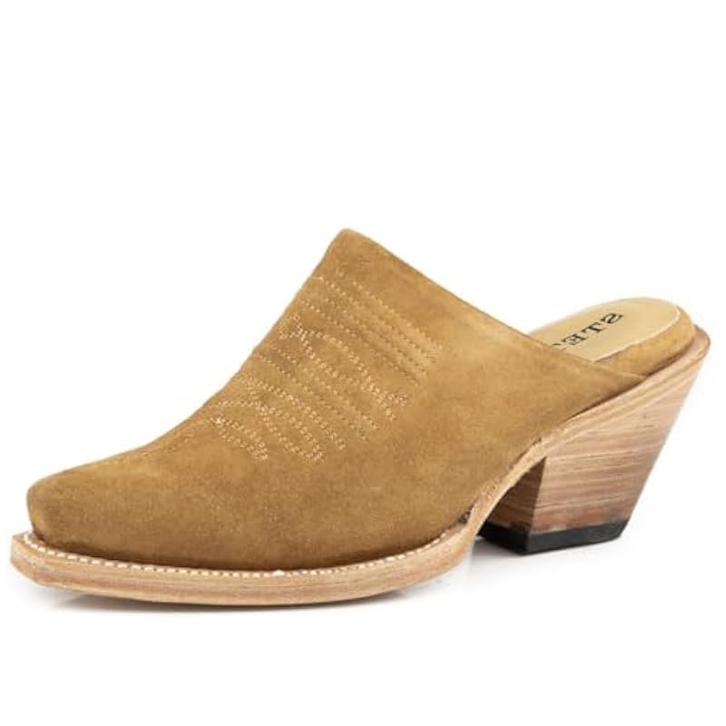 ‎womens Mules & Clogs Stetson Stetson Women's Reed Suede Mules Tan 9 M US